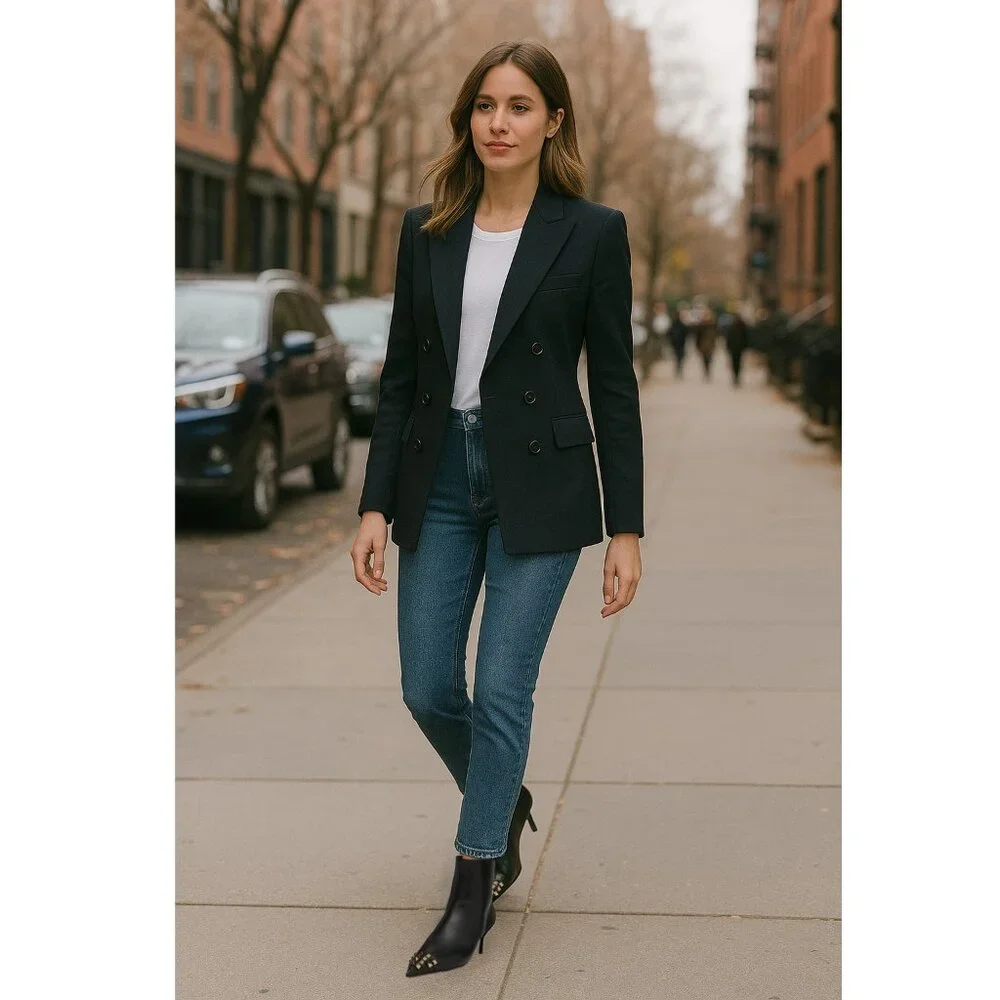 NEW Valentino Rockstud Pointed Ankle Boot – Sleek Kitten Heel w Studded Toe Edge